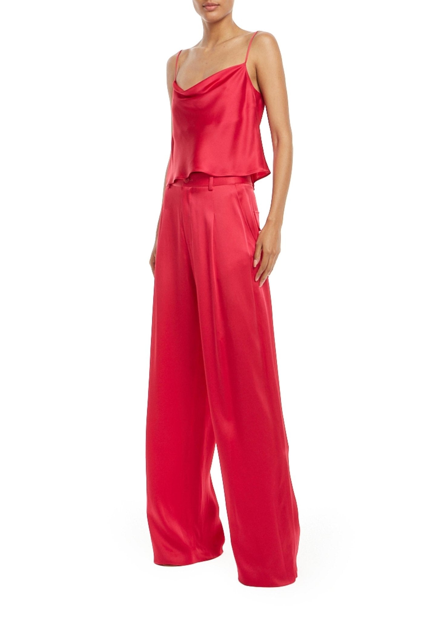 Satin Relaxed Pleated Pant - LAPOINTE