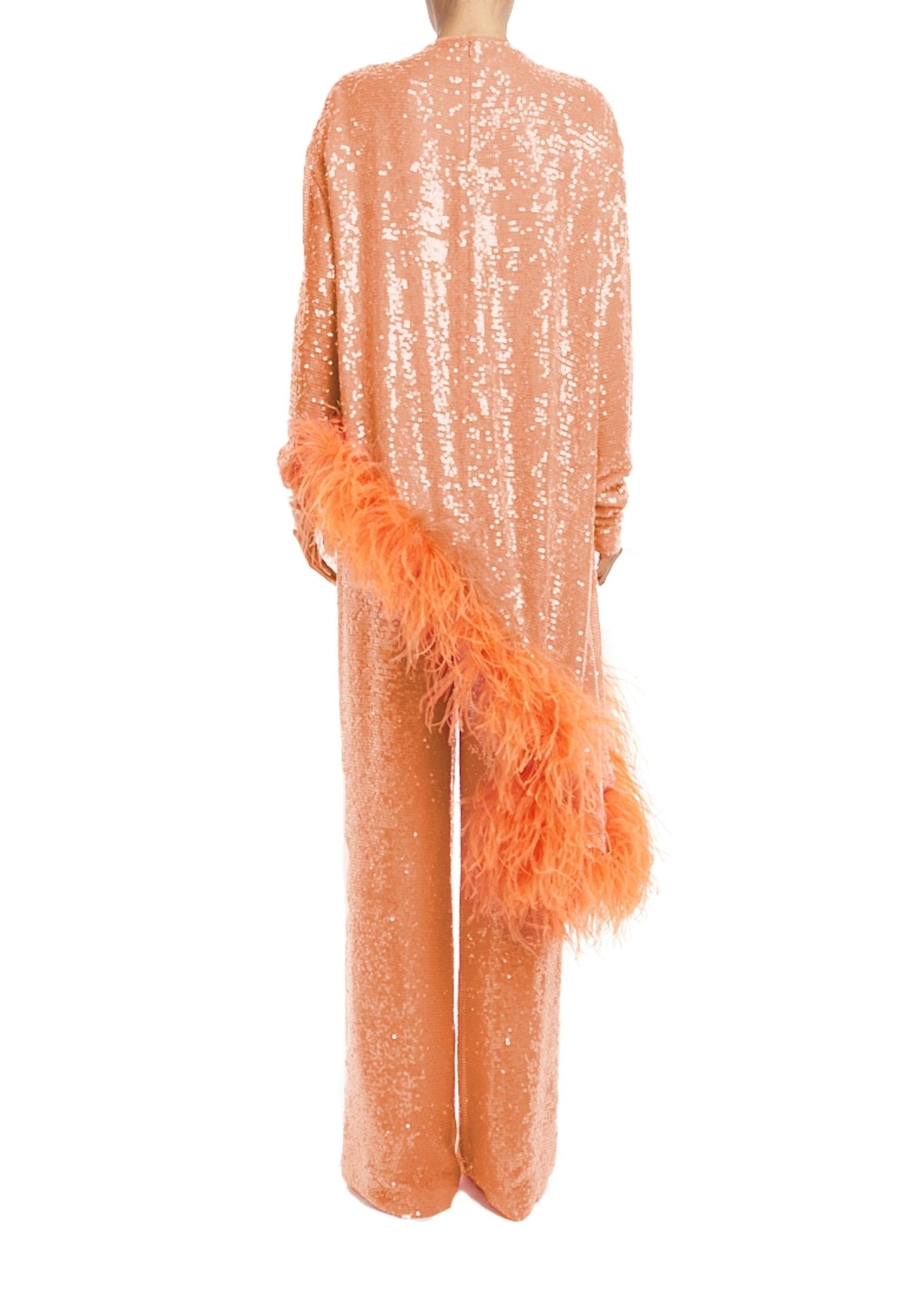 Sequin Asymmetric Feather Tunic - LAPOINTE