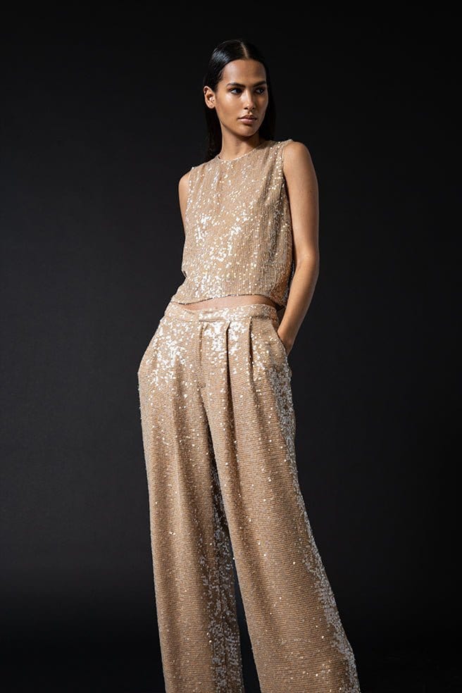 SEQUIN LOW WAISTED TROUSER - LAPOINTE