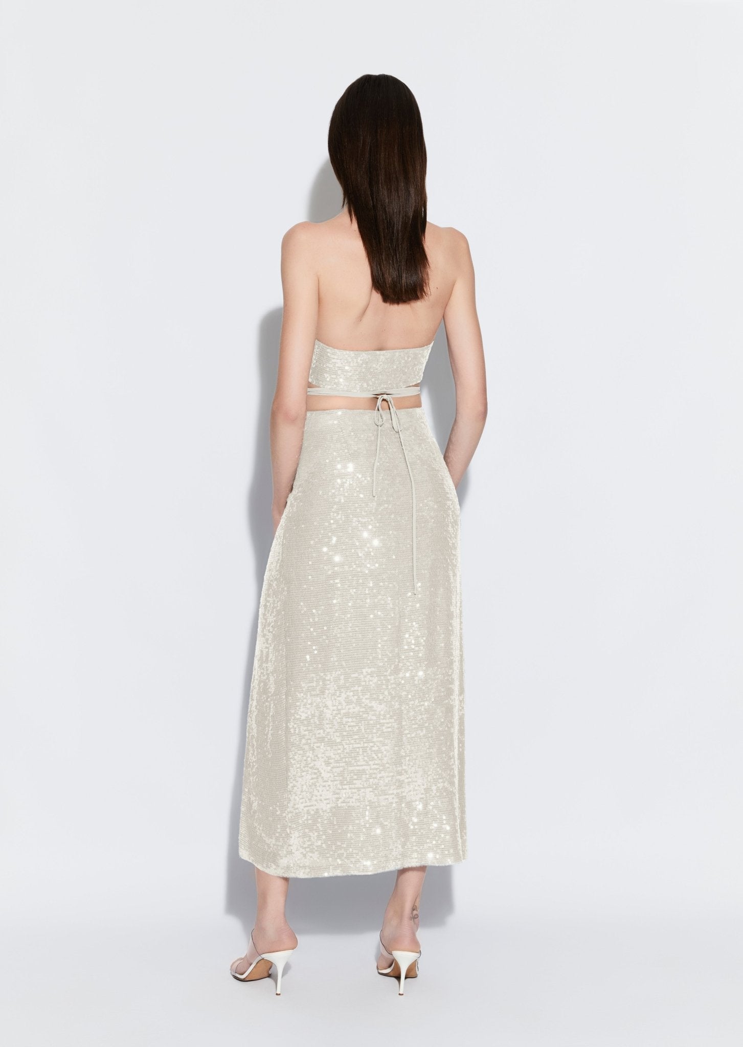 Sequin Skirt With Slit - LAPOINTE