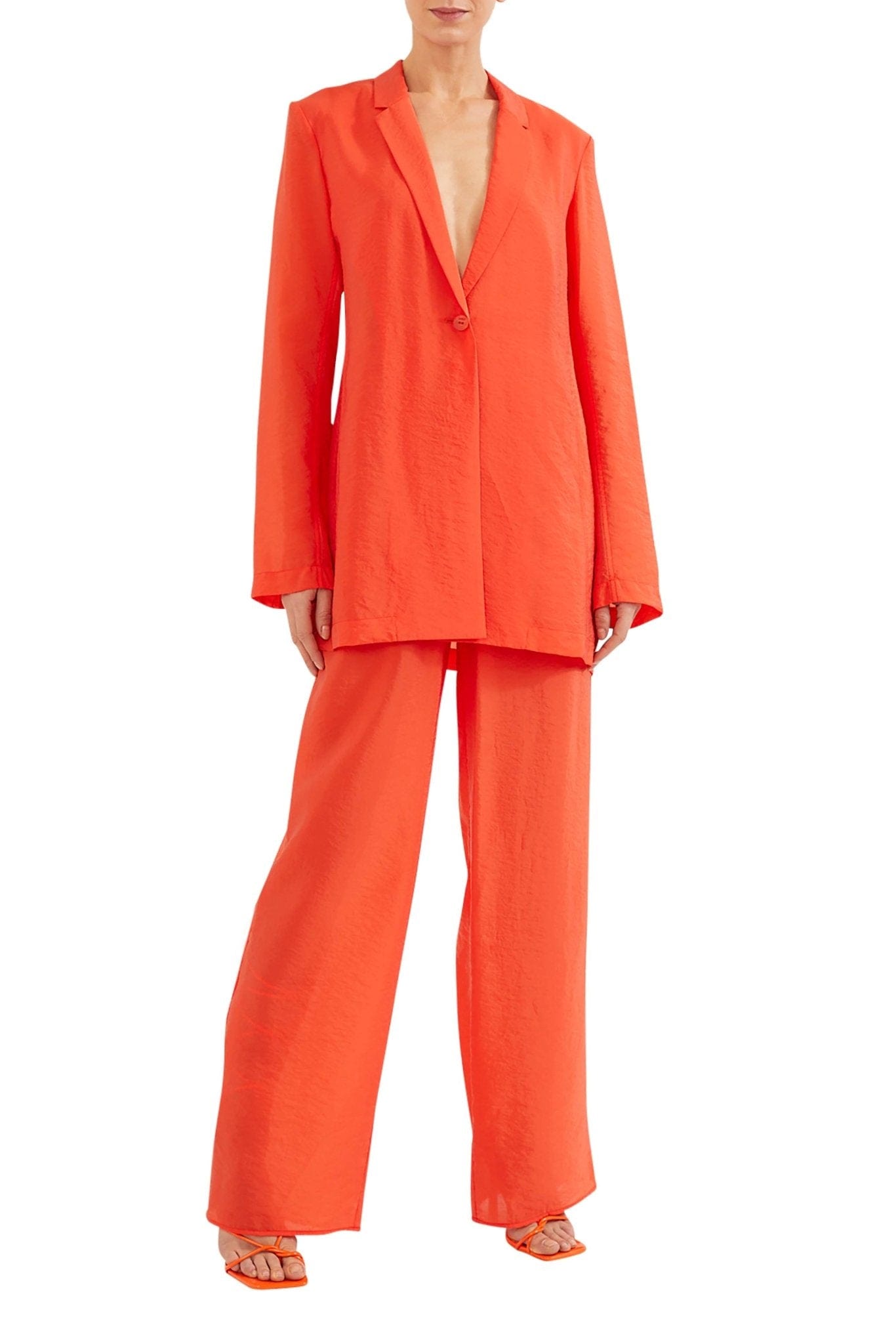 SHEER CUPRO SINGLE BREASTED BLAZER - LAPOINTE