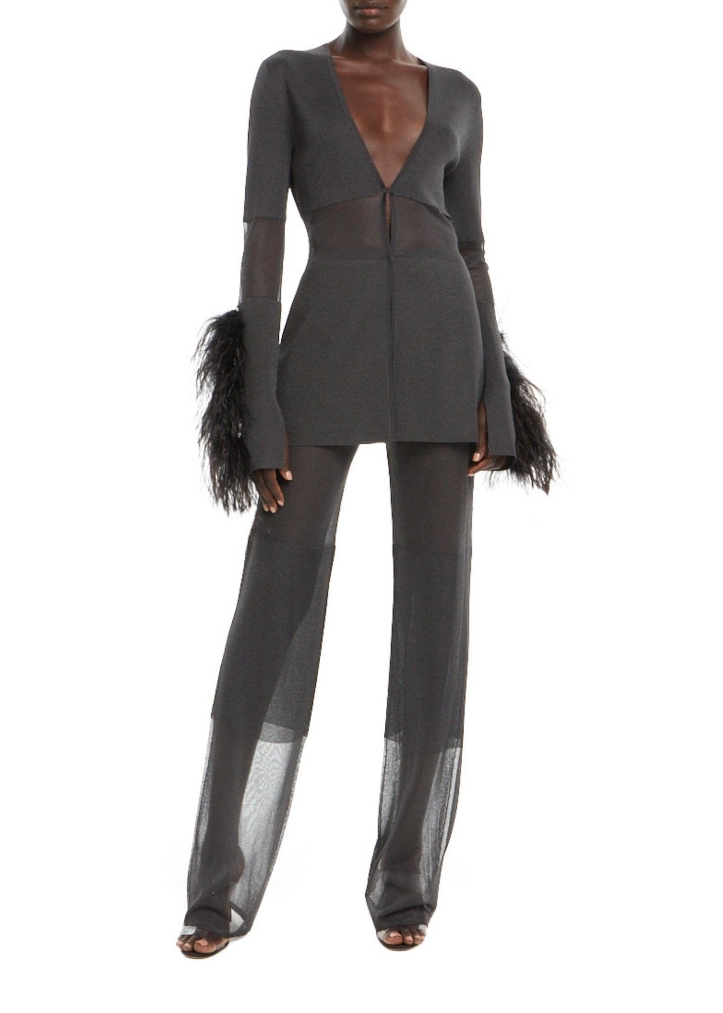 Sheer Viscose Feather Blazer - LAPOINTE