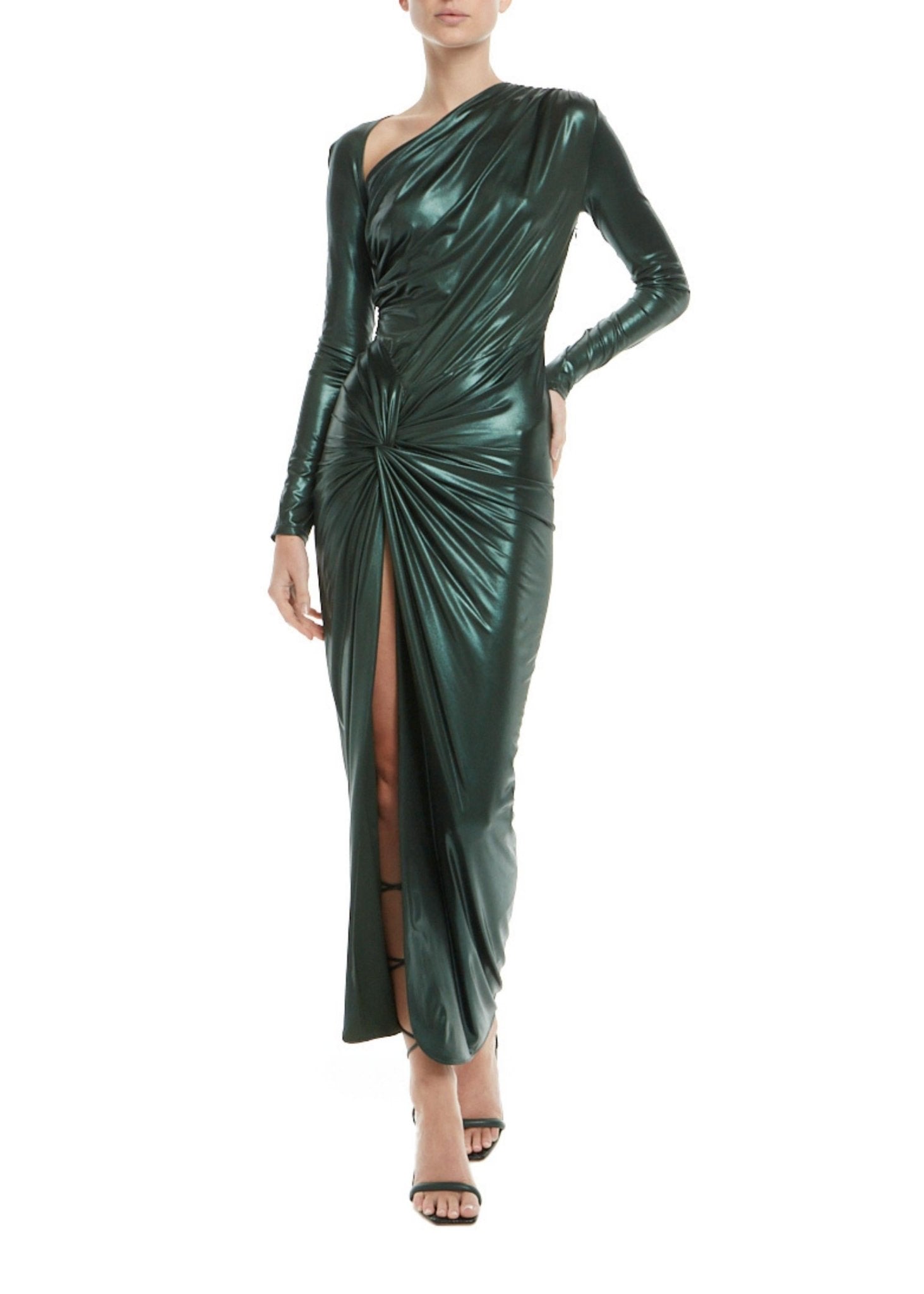 Shiny Jersey Sarong Dress - LAPOINTE