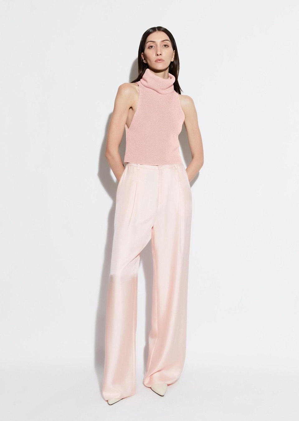 Silky Twill Relaxed Pleated Pant - LAPOINTE