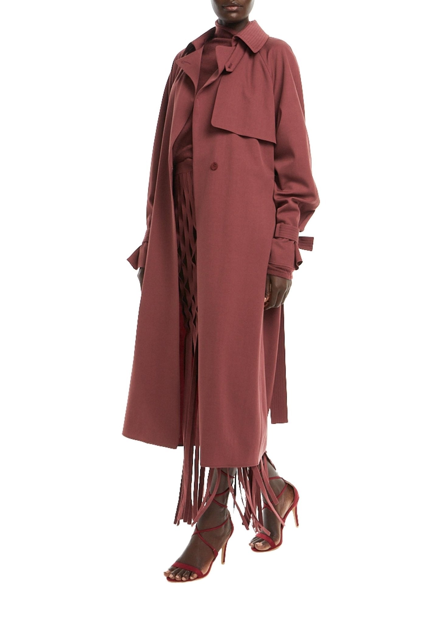 Wool Belted Trench Coat - LAPOINTE
